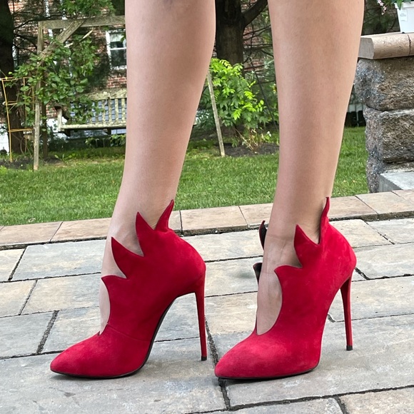 Giuseppe Zanotti Flame Red Suede Olinda Authentic - Picture 5 of 9